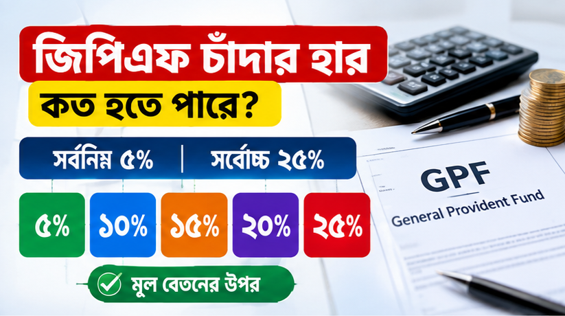 জিপিএফ সর্বনিম্ন কর্তনের নিয়ম ২০২৬