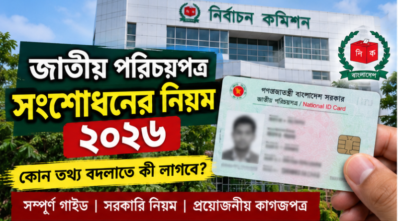জাতীয় পরিচয়পত্র সংশোধনের নিয়ম ২০২৬