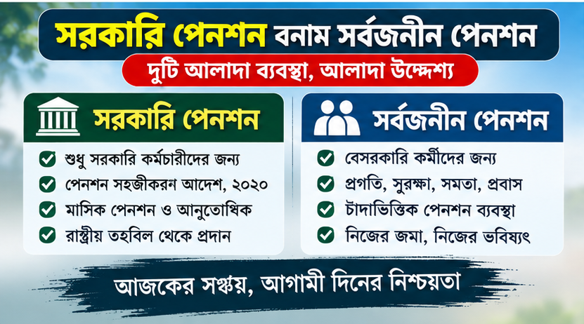 সরকারি চাকরিতেই প্রচলিত সরকারি পেনশন